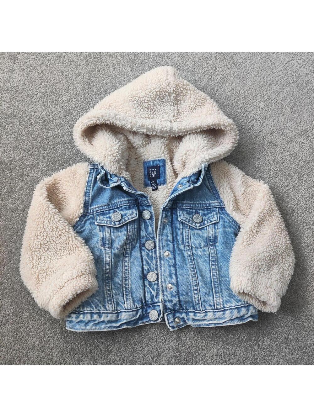 Baby Gap Toddler Sherpa Denim Jacket 3 Years